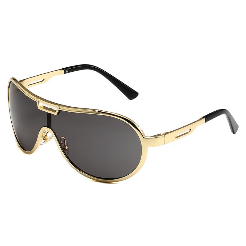 Cross-Border New Large Frame Toad Glasses European And American Retro Fashion One-Piece For Women Outdoor Windproof