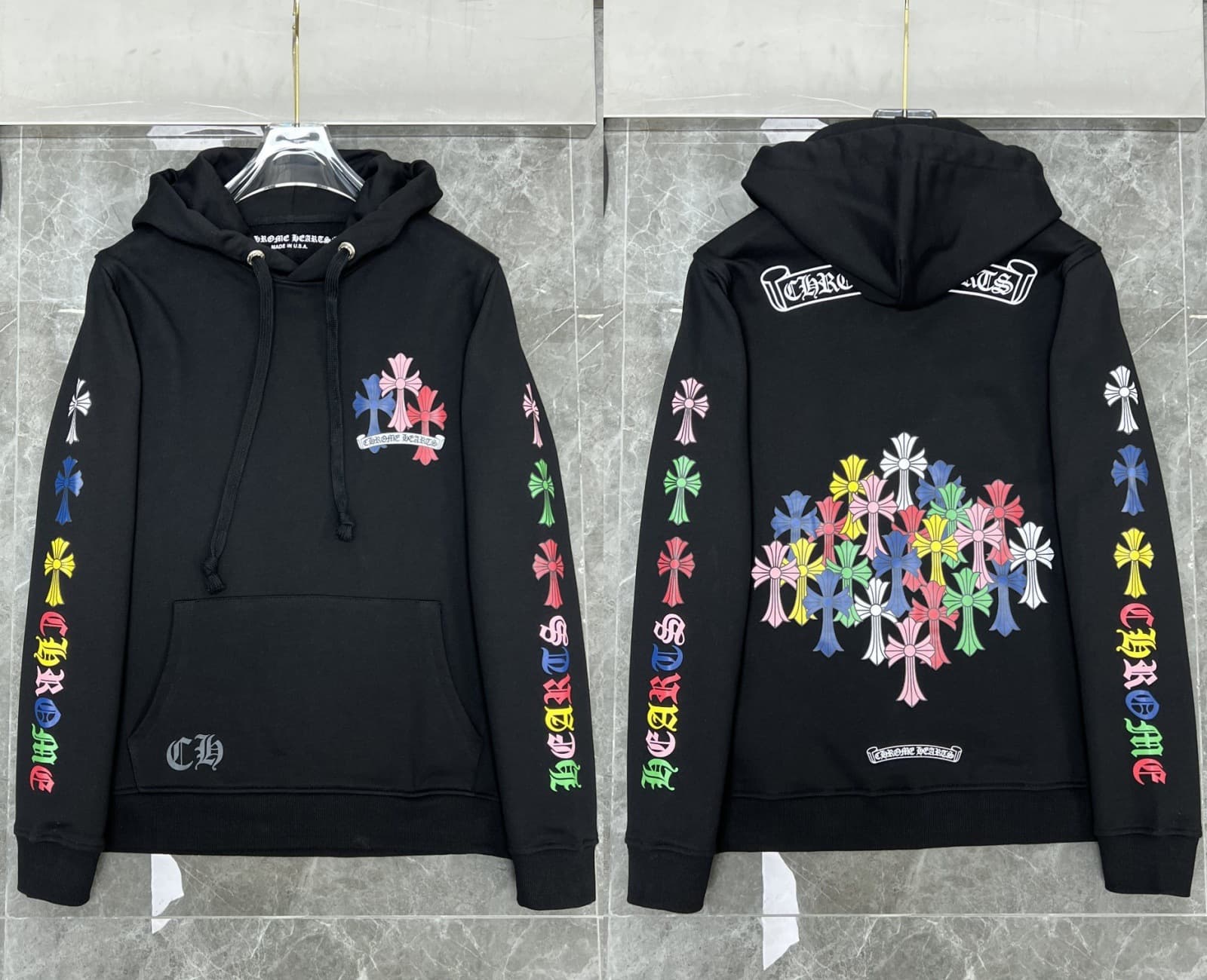 Sweat à capuche Chrome Hearts Cross, version correcte 25ss, polyvalent et tendance, vente en gros
