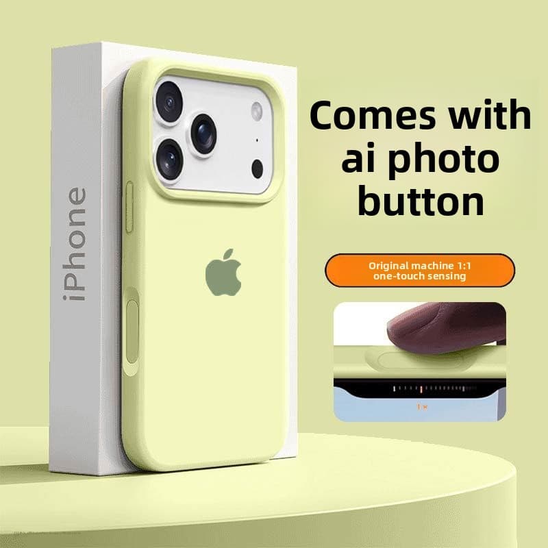 Coque en silicone liquide antichoc de style militaire avec protection intégrale et boutons intégrés pour iPhone 17 Pro Max 16 15/17 Ultra
