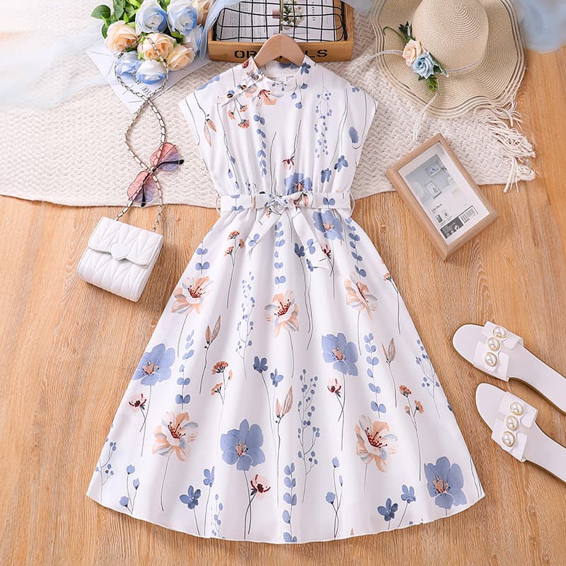 Summer Children's Clothing Girls' Dresses Medium And Large Sizes Style