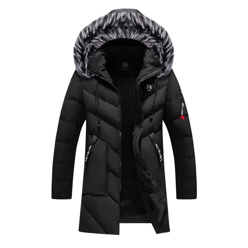 Men's clothing cotton-padded coat in the long thick winter warm can be removed hat men's slim casual cotton-padded coat