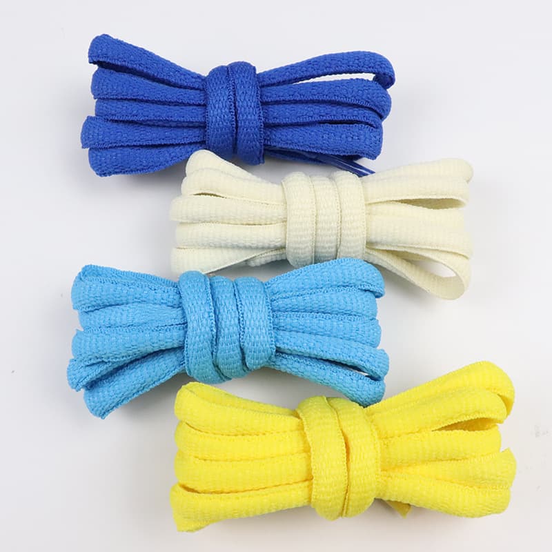 Polyester Semi-circle Solid Color With Width 8.5mm Core Shoelaces Children's Shoes Small White Shoes Sneakers Board Shoe Rope