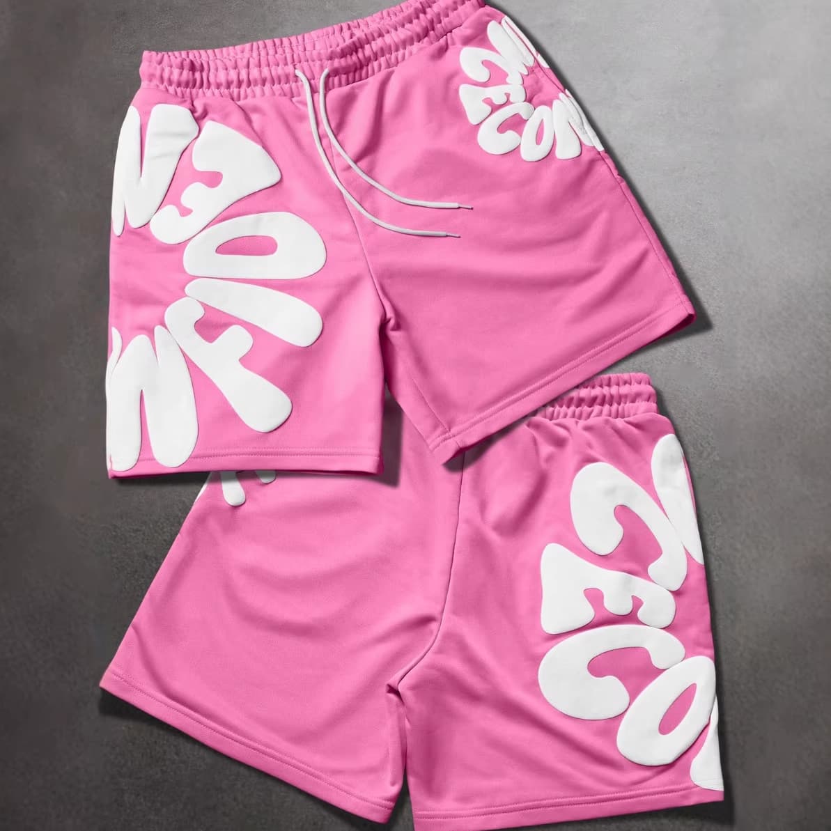 Men's Athletic Shorts Casual Style Loose Fit Comfortable Breathable Drawstring Design 3D Digital Print Lettering