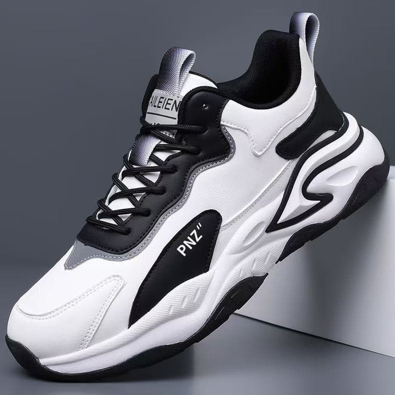 Fall Men's Breathable Athletic Shoes For Teenagers, Trendy Versatile Men's Casual Thick-Soled Dad Shoes