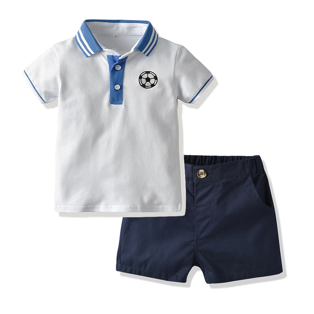 Kid's Clothing new children's clothing summer boys polo shirt short sleeved T-shirt shorts suit outdoor clothing cotton trendy children