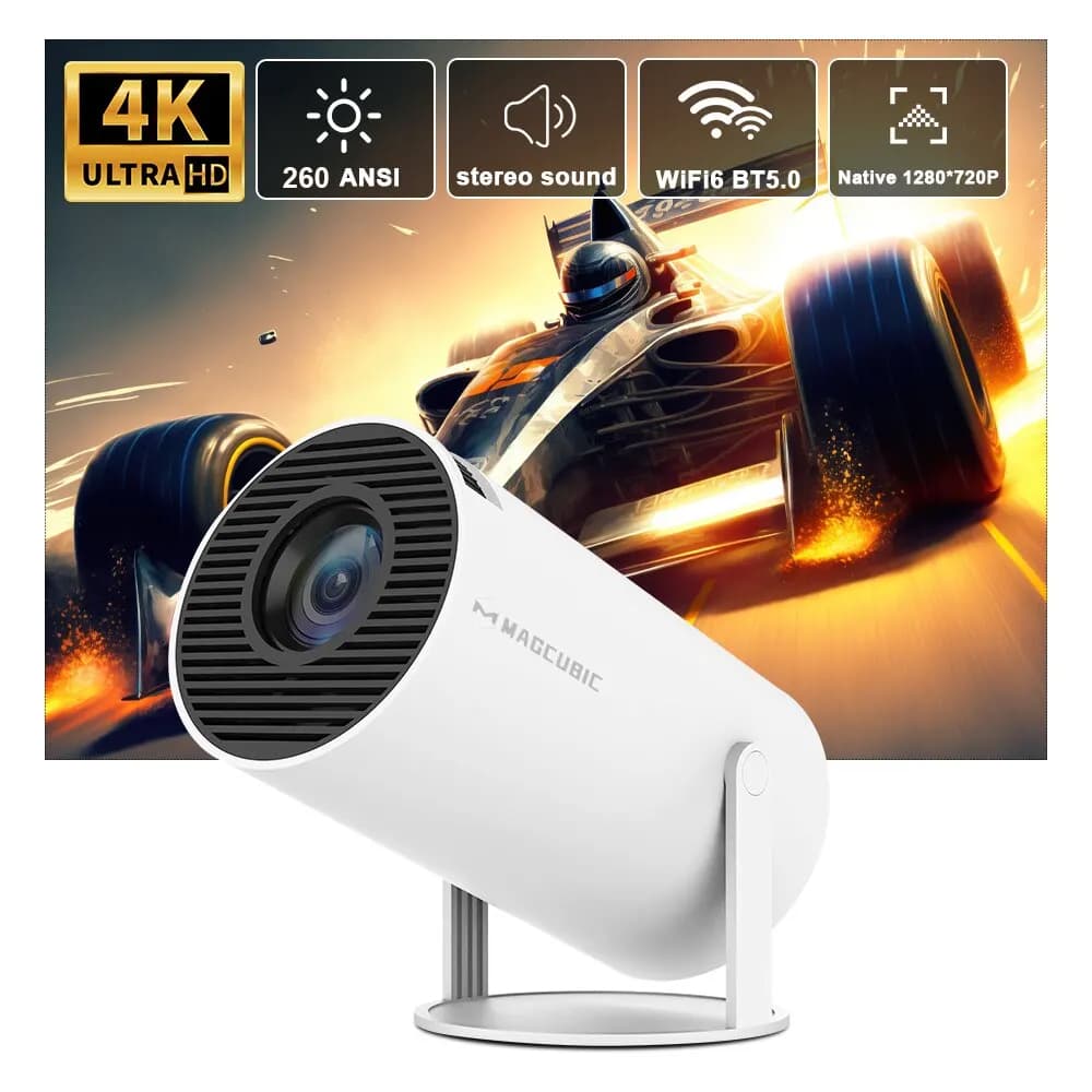Maubic Projector HY300 Pro 4K Android 11 Dual Wifi6 260ANSI Allwinner H713 BT5.0 1080P 1280*720P Home Cinema Outdoor