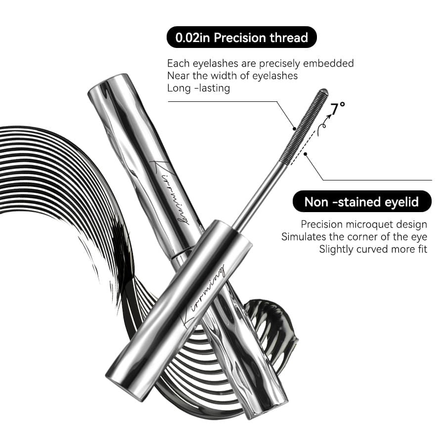 KIRRMING Elbow Steel Tube Mascara Waterproof Mascara Waterproof Curling And Lengthening No Smudging