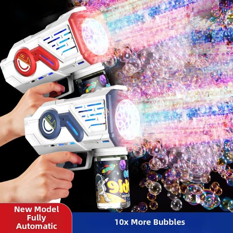 Handheld Electric Astronaut Bubble Gun Toy With Bubble Sticks Outdoor Cross-border Game Sports Plastic Material