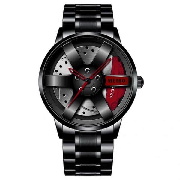 Fashion Mens Car Wheel Watches Luxury Stainless Steel Waterproof Watch For Men Quartz Wrist Watches Male Clock Relogio Masculino