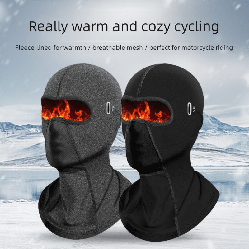 Outdoor Cycling Warm Motorcycle Helmet Hood Fleece Windproof Neck Warmer Cold Protection Face Ski Mask Winter