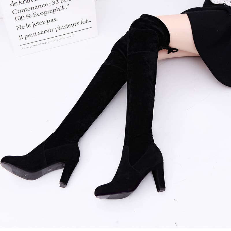 Over-the-knee boots High-heeled women's boots Plus-size boots
