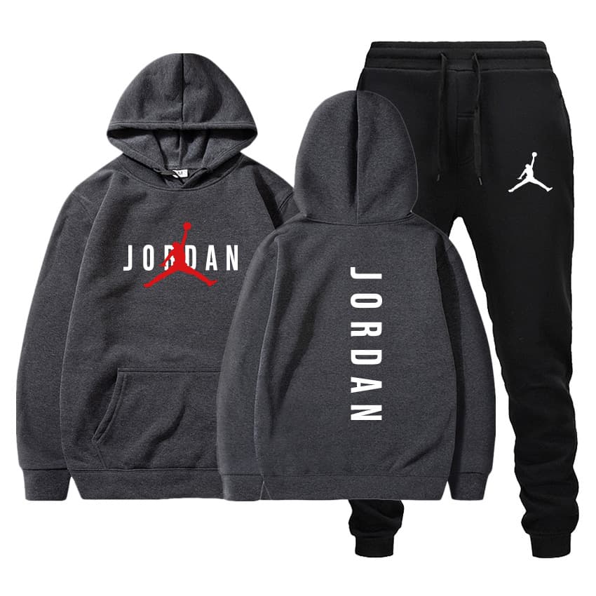 Tendance chandail en peluche pour hommes populaires en automne et en hiver Pullover Hooded deux pièces