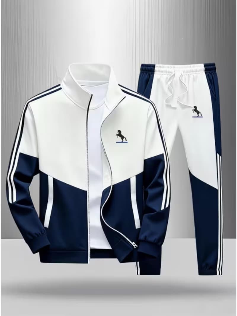 Ensemble veste et pantalon de survêtement décontracté pour homme, fermeture éclair, motif imprimé 3D disponible