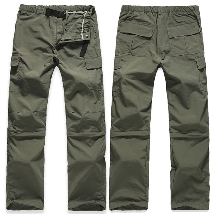 Hiking Clothings Outdoor Clothing: Men's Quick Drying Pants With Detachable Two Piece Sunscreen And Quick Drying Cropped Shorts With Embroidery