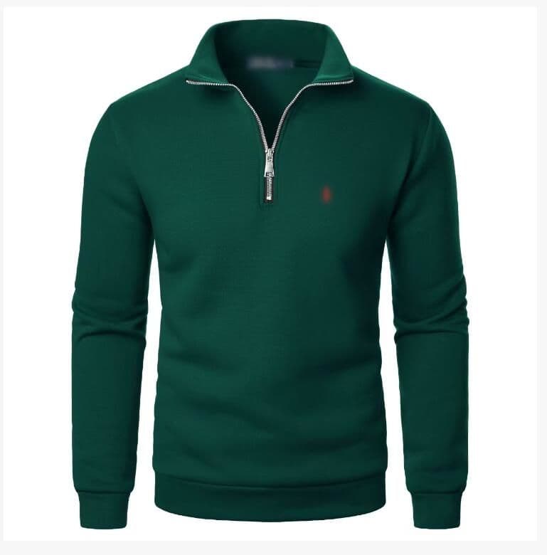 Pull Rauph Laurren Designer Polo Zip Pony Brodé Couple Top, demi-zip, sweat à capuche décontracté de luxe pour automne