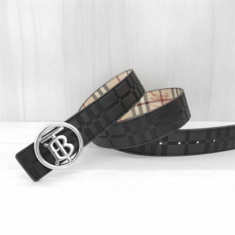Ceinture classique pour hommes et femmes, avec boucle lisse en cuir de vache TB à double face en relief, ceinture décontractée et polyvalente