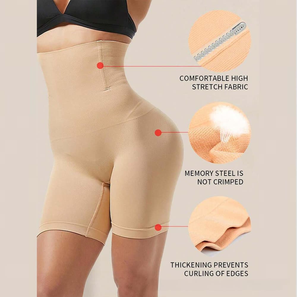 European and American cross-border high belt steel bone plus size boxer safety bottoming corset body shaping pants hip-lifting Fengqi corset pants