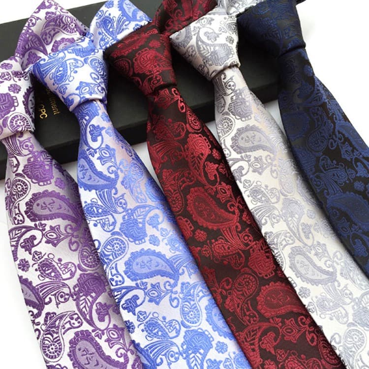 Polyester Paisley Solid Color Men's Tie