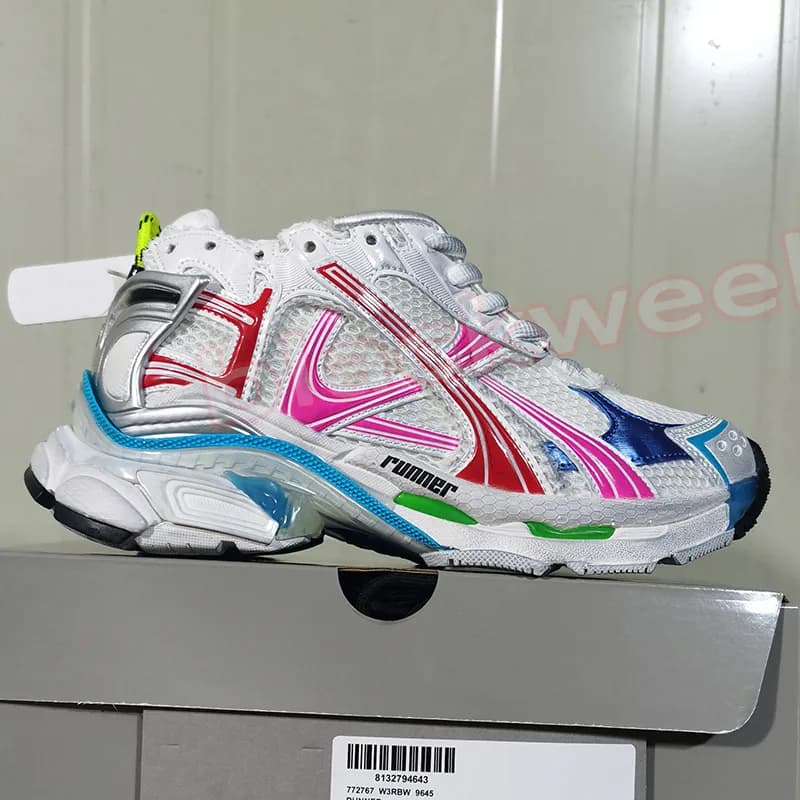 Piga Shoe Track 7.0 Runners Designer Casual Shoes Platform Brand Transmit Sense Hommes Femmes Graffiti Black Deconstruction
