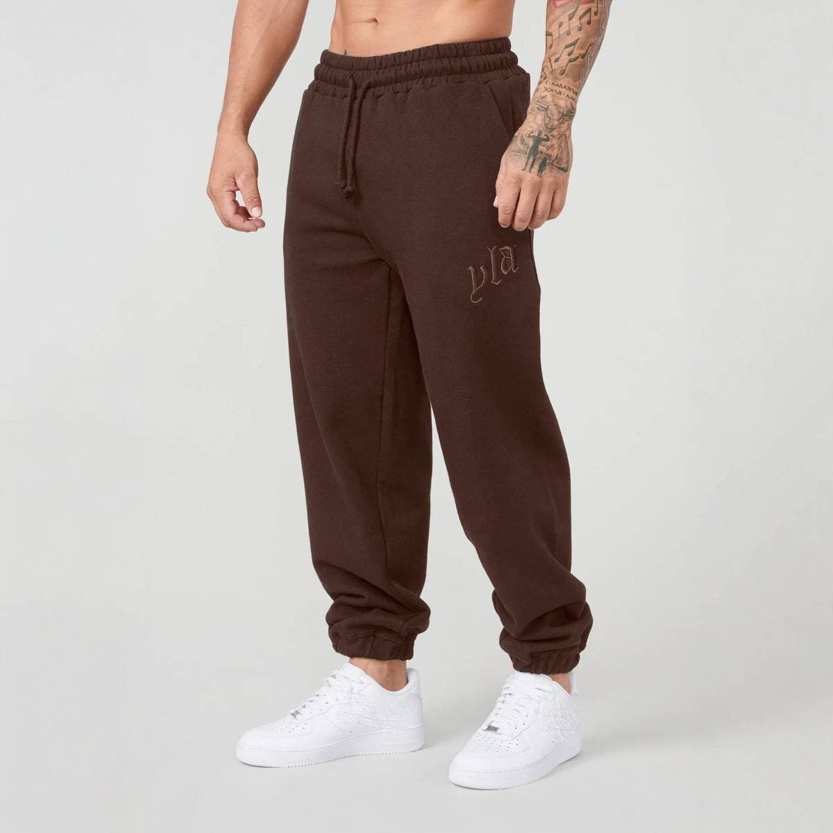 Men's Clothing Sports Pants Heavy Terry Embroidered Trousers Joggers Sports Fitness Pants With Cuffs