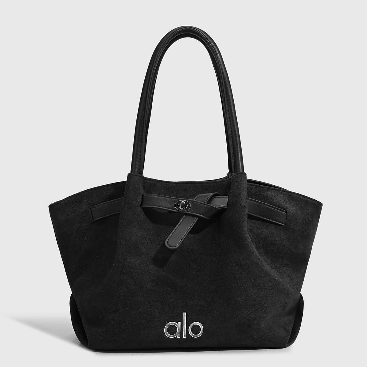 Sac cabas en daim alo, sac à main bandoulière vintage grande capacité pour femme, idéal pour les trajets quotidiens, 5 couleurs