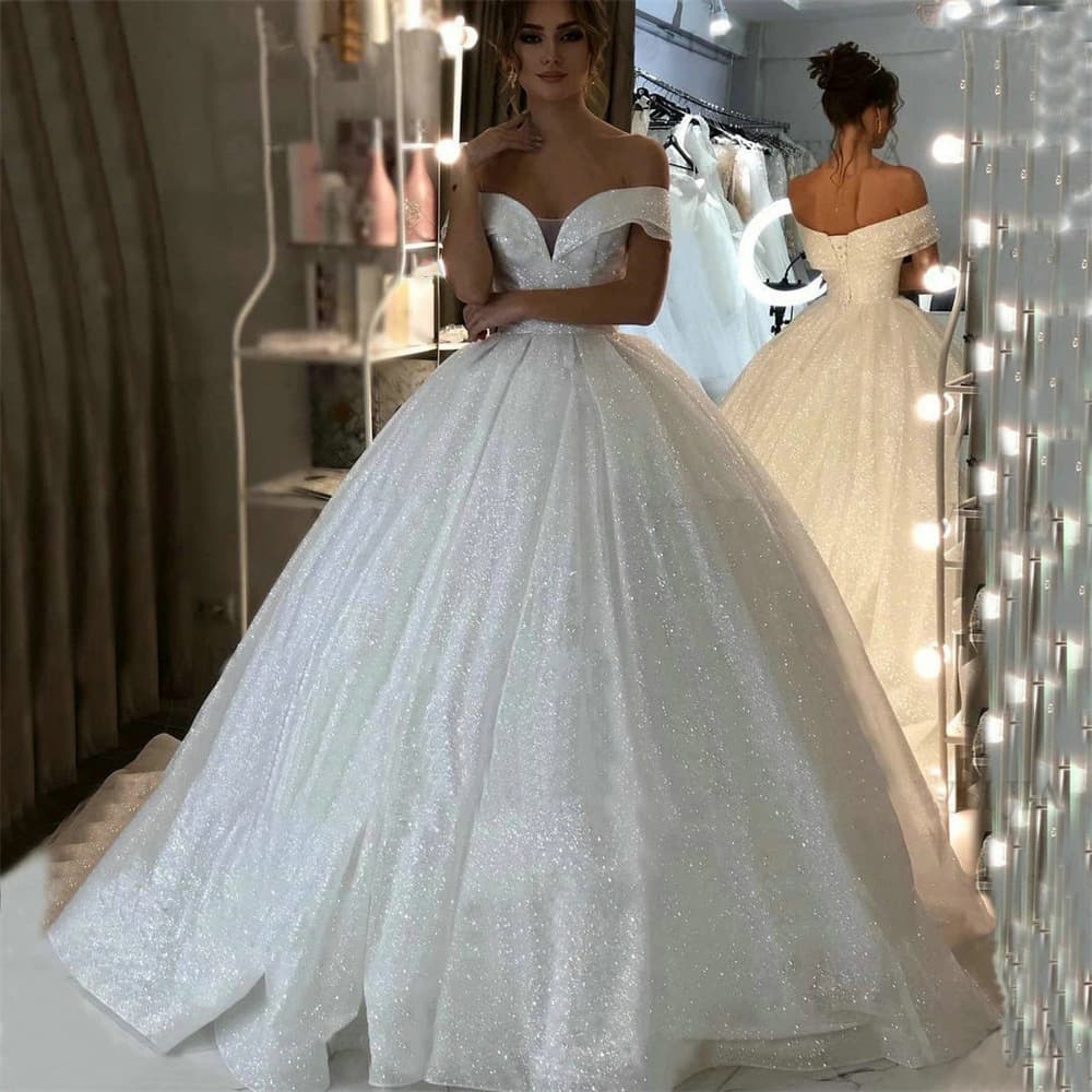 Women's one-shoulder wedding dress temperament bride starry sky small tail forest style dreamy slim wedding dress spring