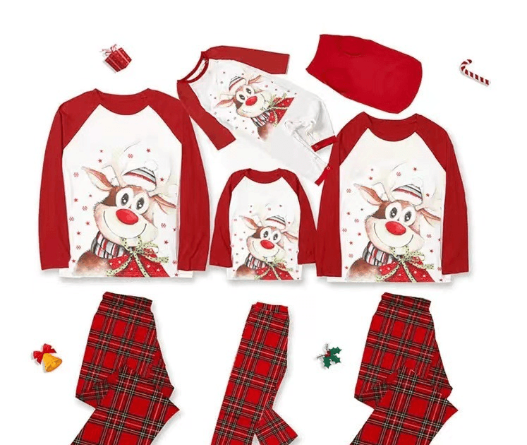 Parent-child Clothing, Family Clothing, Family Of Three, Four,autumn Clothing, Christmas Set, Pajamas, Home Clothes