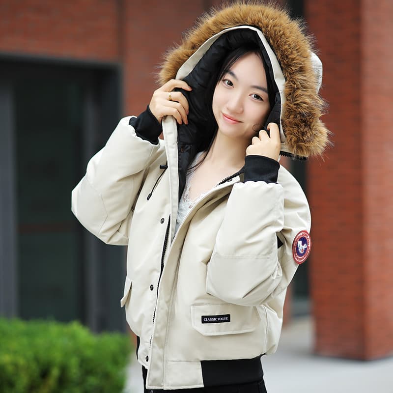 Doudoune d'hiver pour femme, combinaison de vol, veste courte, coupe-vent, chaude, épaisse, parka, tendance.