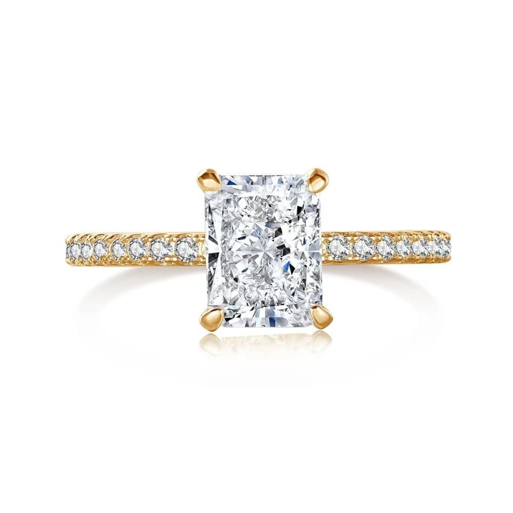 S925 Sterling Silver Ring For Women Luxury Design Moissanite Ring Zircon Jewelry