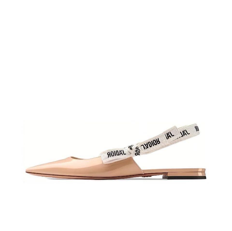 D Version familiale lettre bande sandales femmes été mince pointu chat Baotou dos vide unique chaussures rayé talons hauts