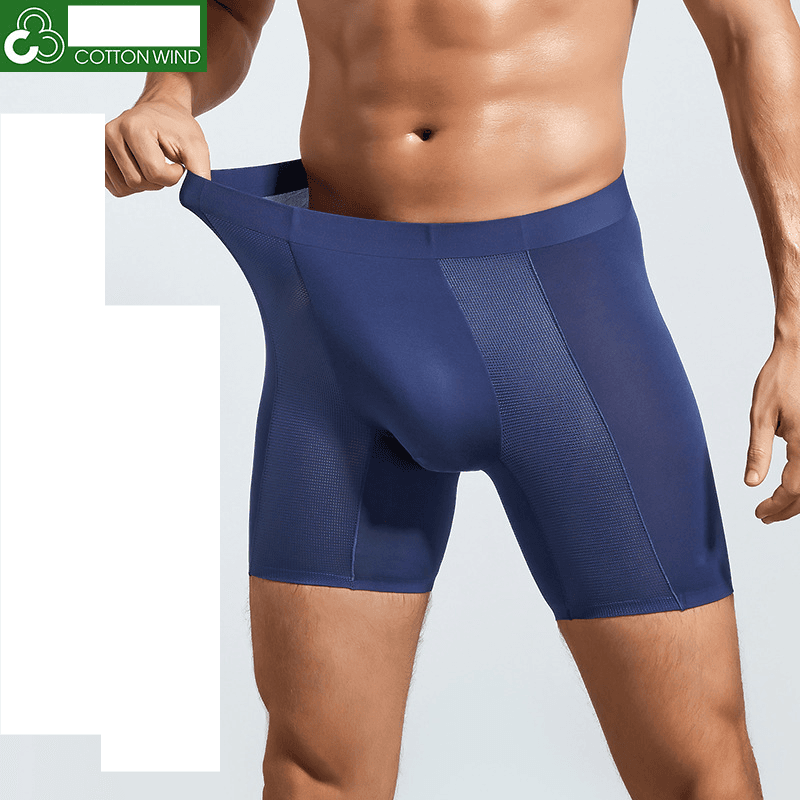 Men's underwear men's breathable boxers seamless modal sports underwear long wear-resistant running plus size boxers