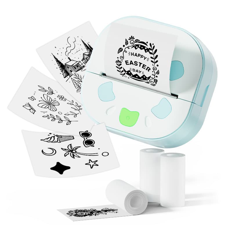 Mini-imprimante thermique Bluetooth D21 pour autocollants – Étiqueteuse portable pour la maison, l'école et le bureau, compatible Android