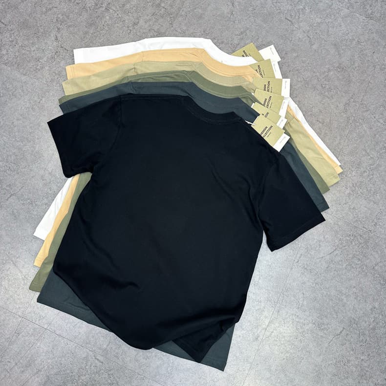 Men's Clothing Summer Short-sleeved Solid Color Bottoming T-shirt Simple T-fitting Short-sleeved Cotton Couple Short-sleeved Men's T-shirt Trend