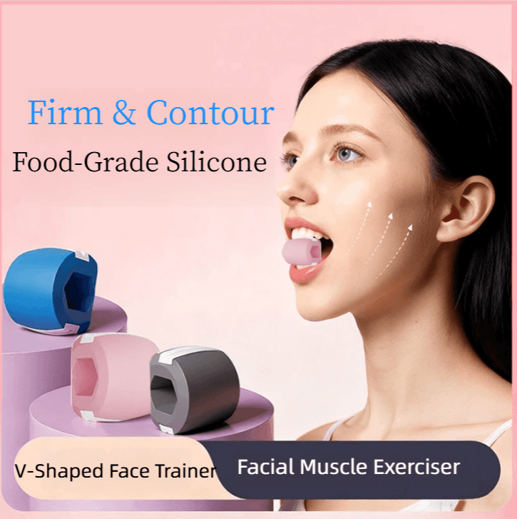 Jawline Exerciser - Silicone Face Yoga Muscle Trainer, Double Chin Reducer & Jaw Shaper For Defined Facial Contours