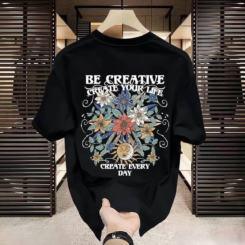 2024Men's high-quality round-neck pullover short-sleeved t-shirt