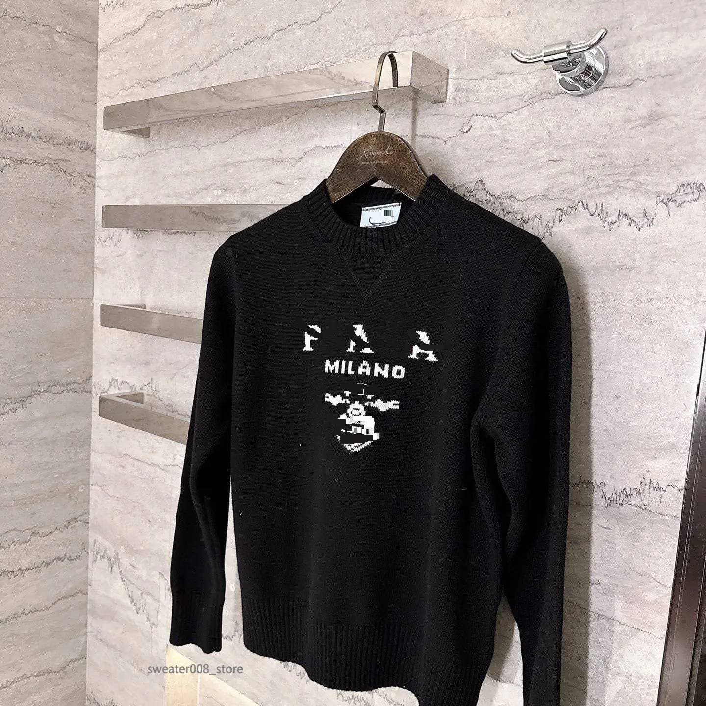 Pulls pour femmes O Italy Designer Pull en laine tricoté pour femmes Pull Paris de haute qualité floqué style classique