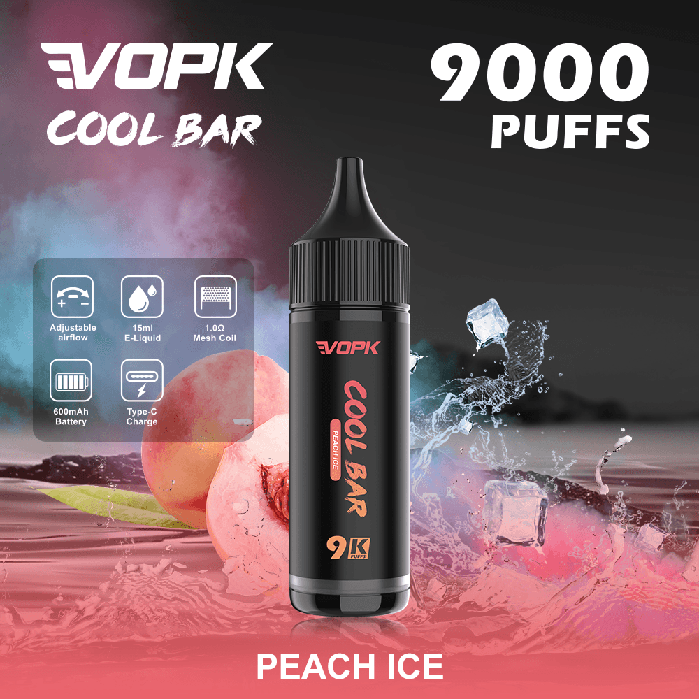 Kit de démarrage pour cigarette électronique 2 en 1 Double Saveur 60K Vapes Monkey avec écran LED, flacon d'e-liquide 9K 9000 Puff Bar, 2 % et 3 %