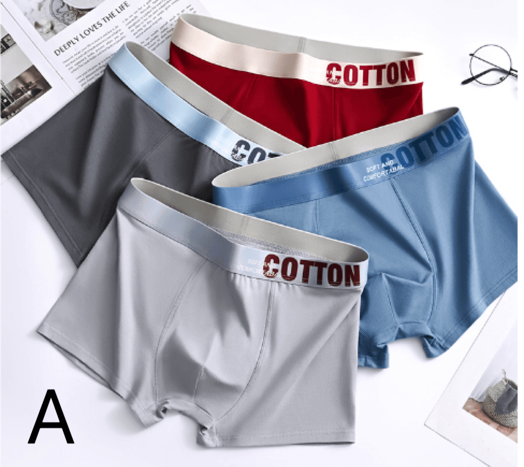 4PCS high quality men's boxer shorts summer L-5XL