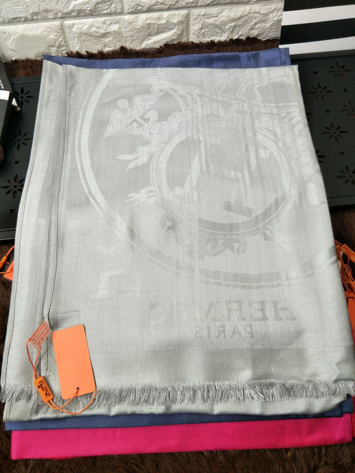 HERMES1 Hiver Men Écharpe En Cachemire Treillis Automne Et Hiver Épais Mode Chaud Sauvage Écharpe Châle