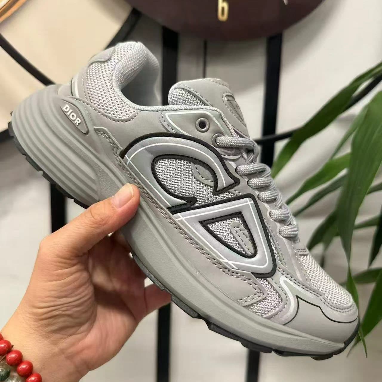 Baskets Dior B30 pour homme et femme, en mesh technique respirant, basses, à lacets, logo CD30 réfléchissant, ultra-légères, style urbain décon