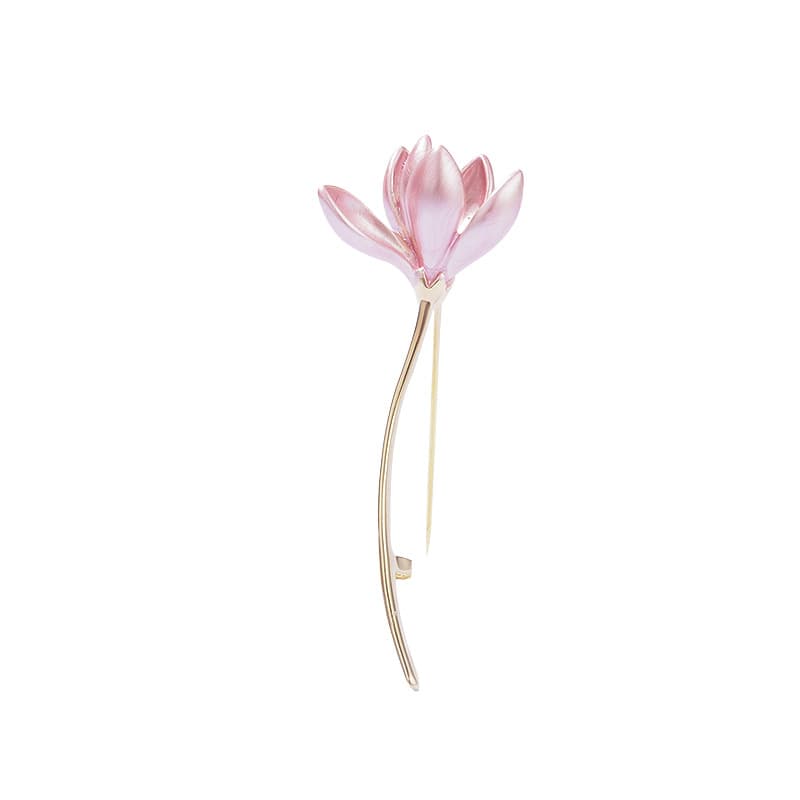 Retro Chinese Style Versatile Lotus Flower Brooch for Women's Water Lilies Gentle Style Ins Sweater Cardigan Clip for Autumn and Winter