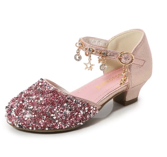 Girls' Dress Sandals - Crystal Embellished Strappy Heels | Formal & Party Shoes