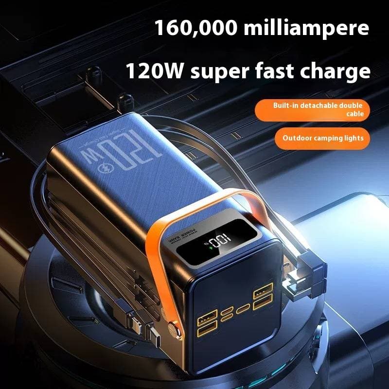 JMY 160000mAh Portable Power Bank With PD Fast Charging, High Capacity Outdoor Camping Battery Pack For IPhone, Android, And More
