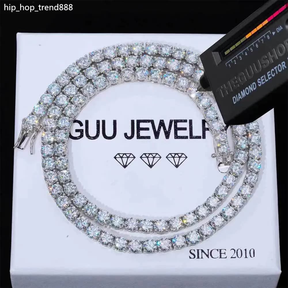 Necklace Bracelet Pass Diamond Tester Iced Out Bling Moissanite Diamond Hip Hop Jewelry Sier Tennis Chain -1