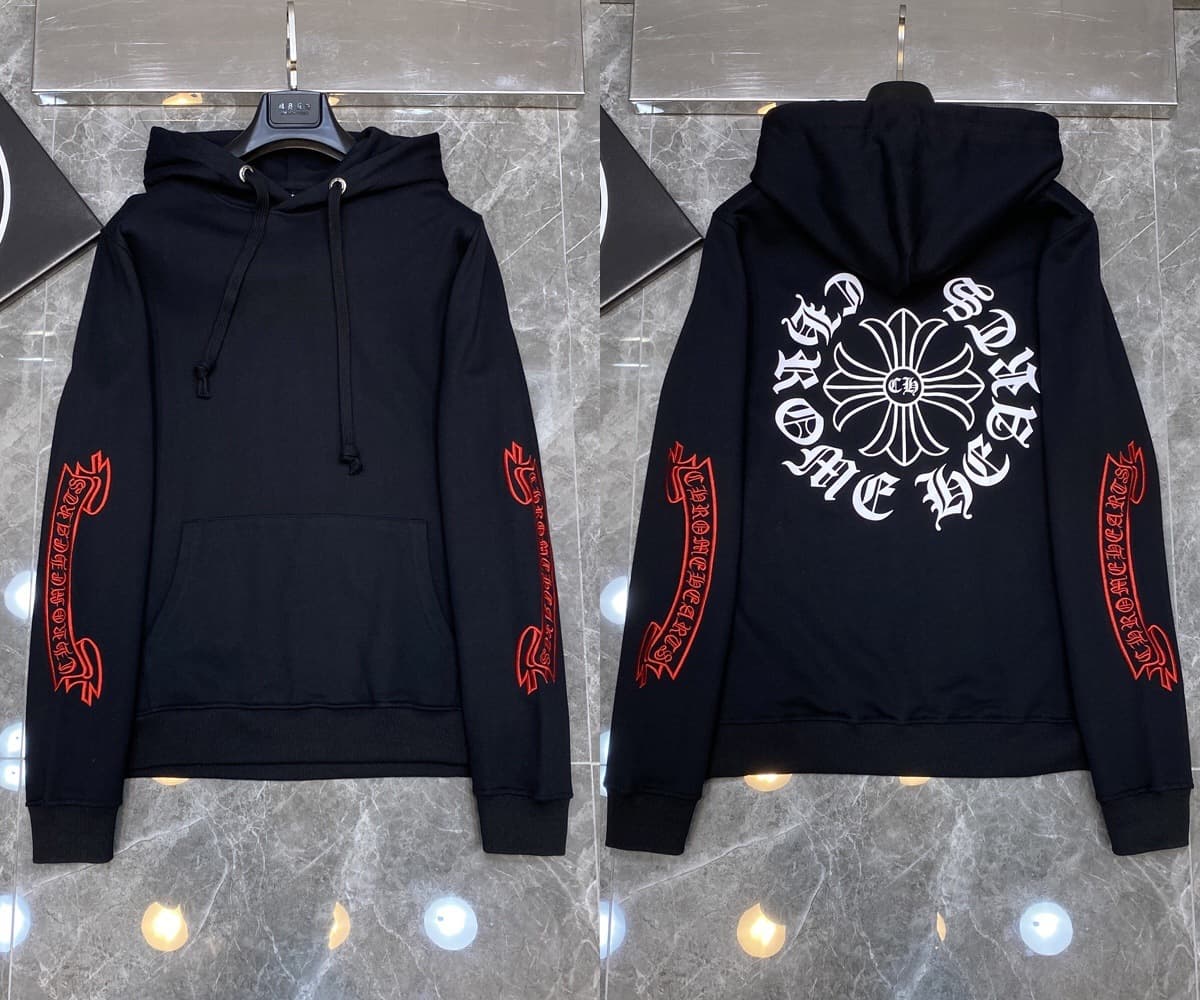 Sweat à capuche Chrome Hearts Cross, version correcte 25ss, polyvalent et tendance, vente en gros