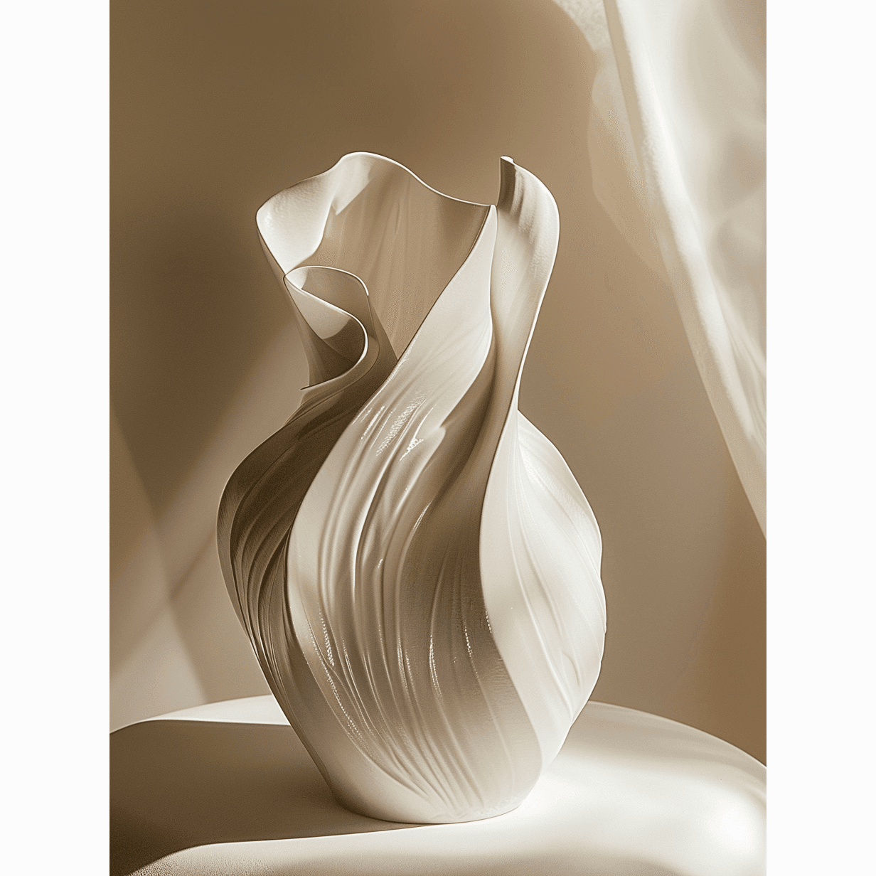 Nordic Creative Ceramic Vase Rotating Aesthetic Ornament Advanced Living Room Entrance Desktop Dining Table Dried Flower