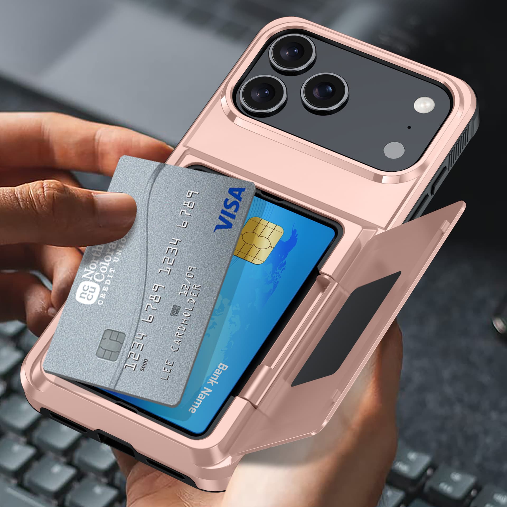 syct Compatible With Iphone 17 Card Slot Phone Case 15 Pro Max Flip Stand Wallet IPhone 16 Shockproof Protective Cover 4