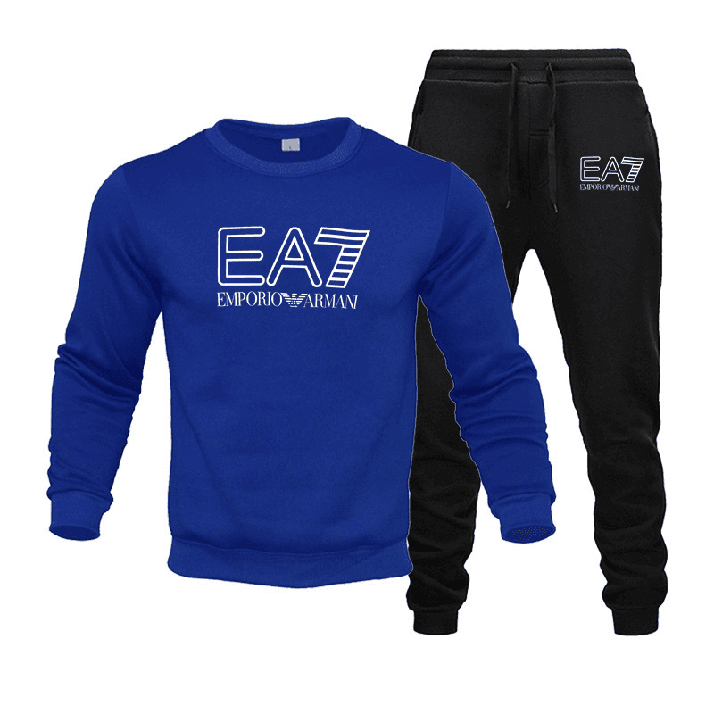 Ensemble sweat-shirt à capuche en laine à col rond et pantalon pour homme (nouveauté)