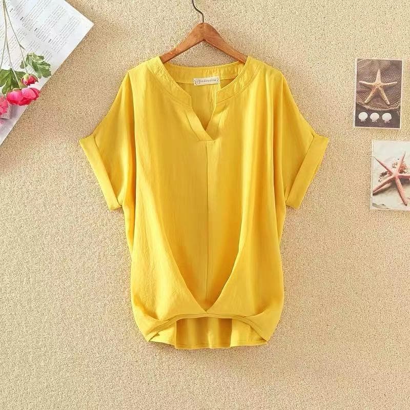 Women's chiffon large size loose women's short sleeve