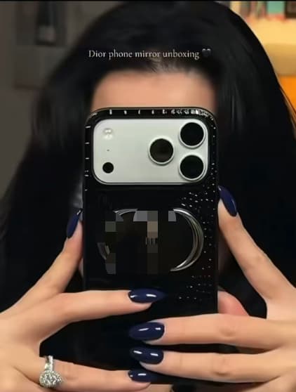 Étui à rabat effet crocodile avec miroir de maquillage intégré, protection intégrale et protection anti-chute pour iPhone 17 Pro Max et 16 Pro